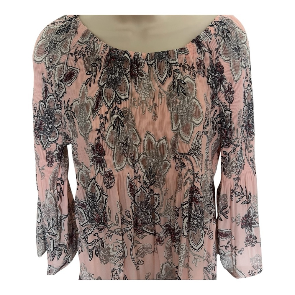 Spense Floral Paisley Pink Women's Top - Picture 3 of 6